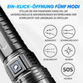 Multifunktionale Weiße Laser-Taschenlampe mit Teleskop-Zoom
