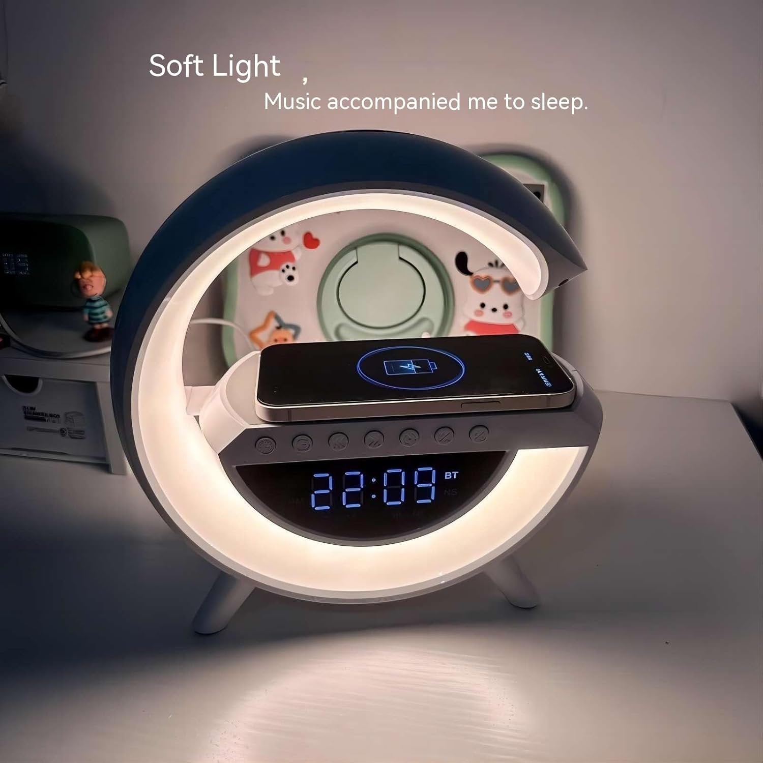 G-förmiger LED-Lautsprecher mit kabelloser Aufladung