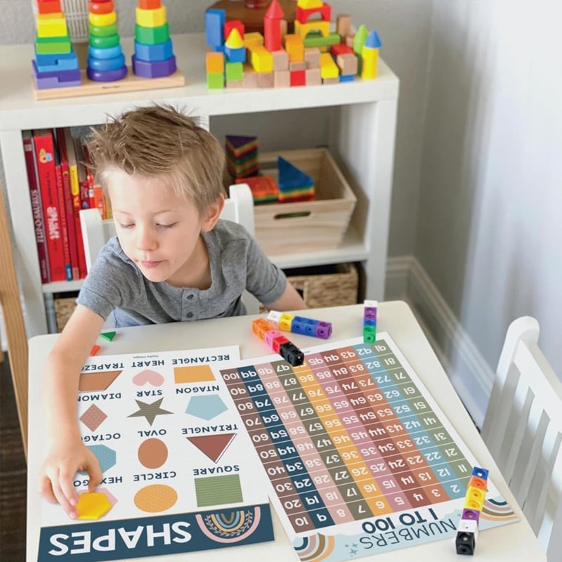 📚Boho Vorschul-Lernposter, 16-teilig