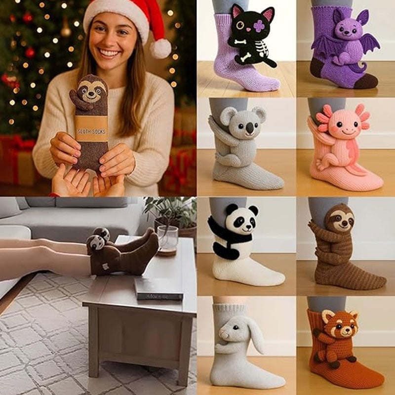 3D-gestrickte Tiersocken