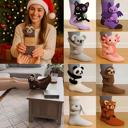 3D-gestrickte Tiersocken