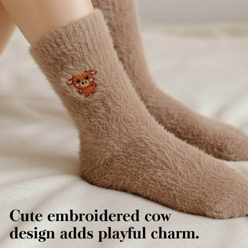 Niedliche Kuh-Pantoffel-Socken