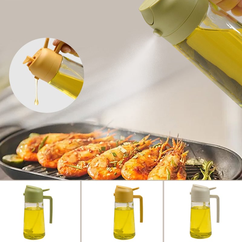 2-in-1-Ölsprüher und -spender aus Glas