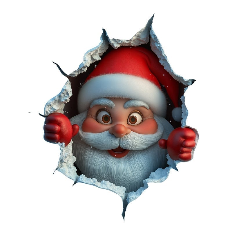Weihnachtsmann-Wandtattoo-Set