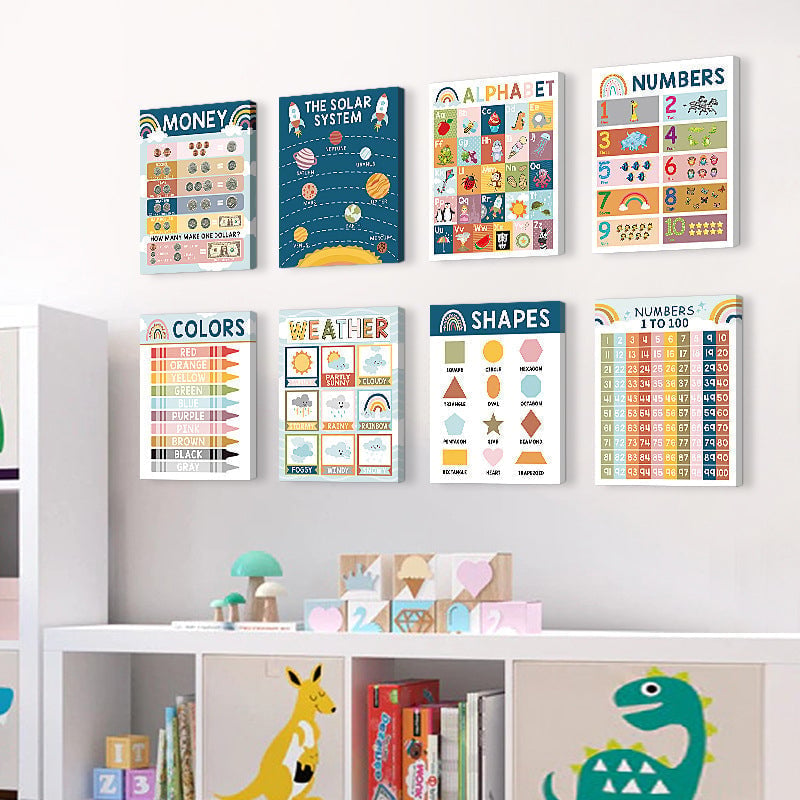 📚Boho Vorschul-Lernposter, 16-teilig