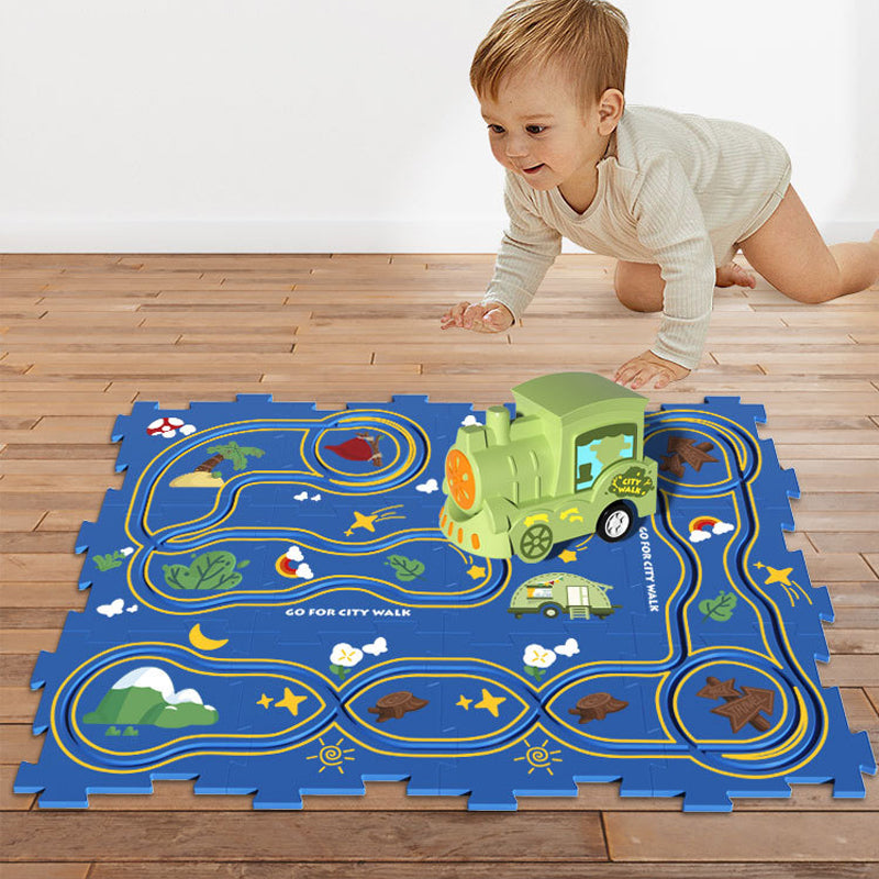 Puzzlespielzeug für Kinder mit Schienenfahrzeugen