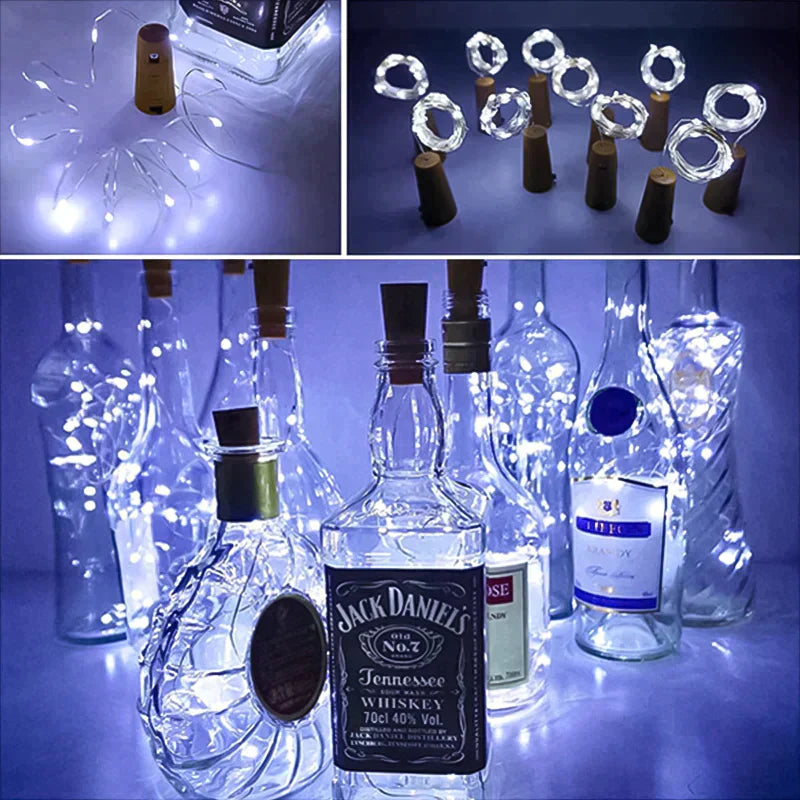 🍾LED-Weinflaschenlichter Kork Nachtlicht DIY Decor Lift