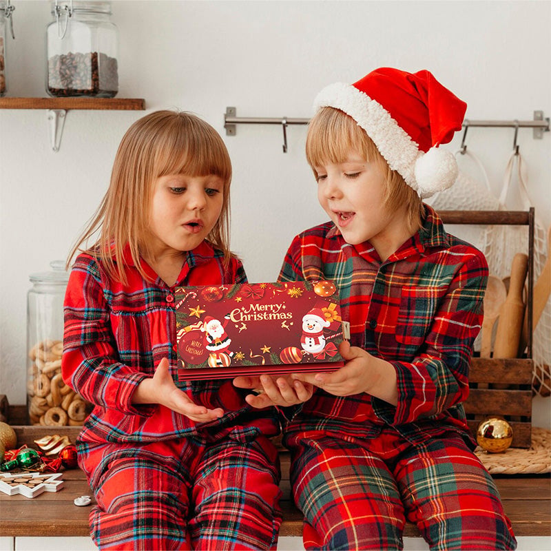 Faltbarer Weihnachtsumschlag mit 6 Fächern