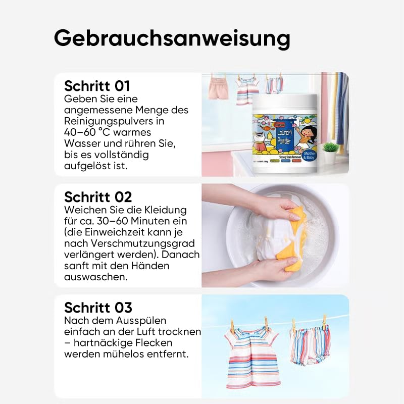 Hochkonzentriertes Aktivsauerstoff-Fleckentferner-Pulver