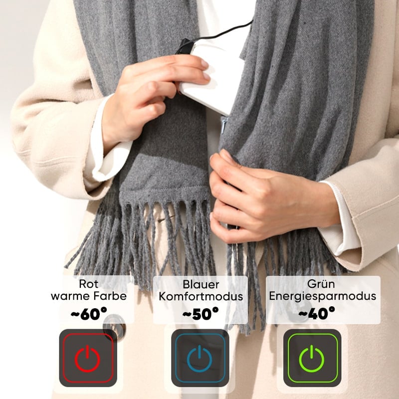 Beheizbarer Kuschelschal in Kaschmir-Optik