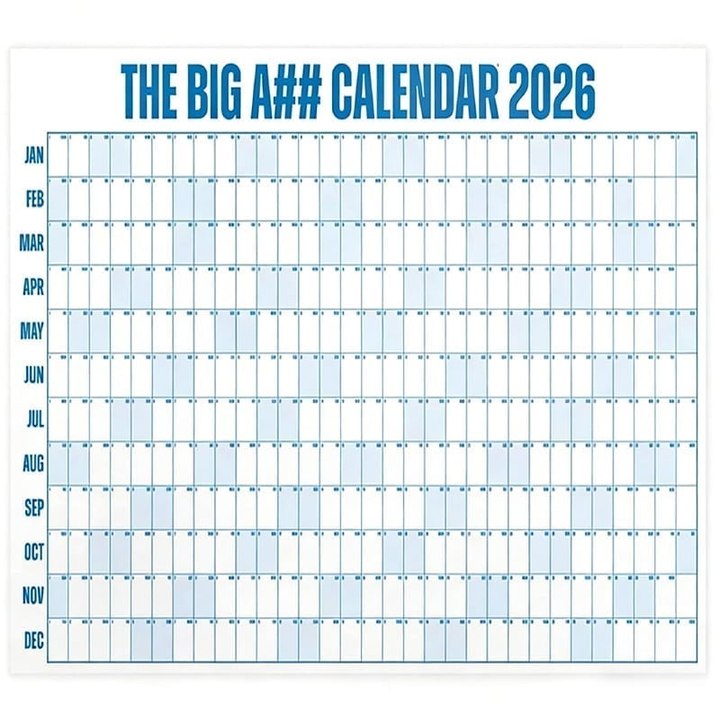 Großformatiger Wandkalender