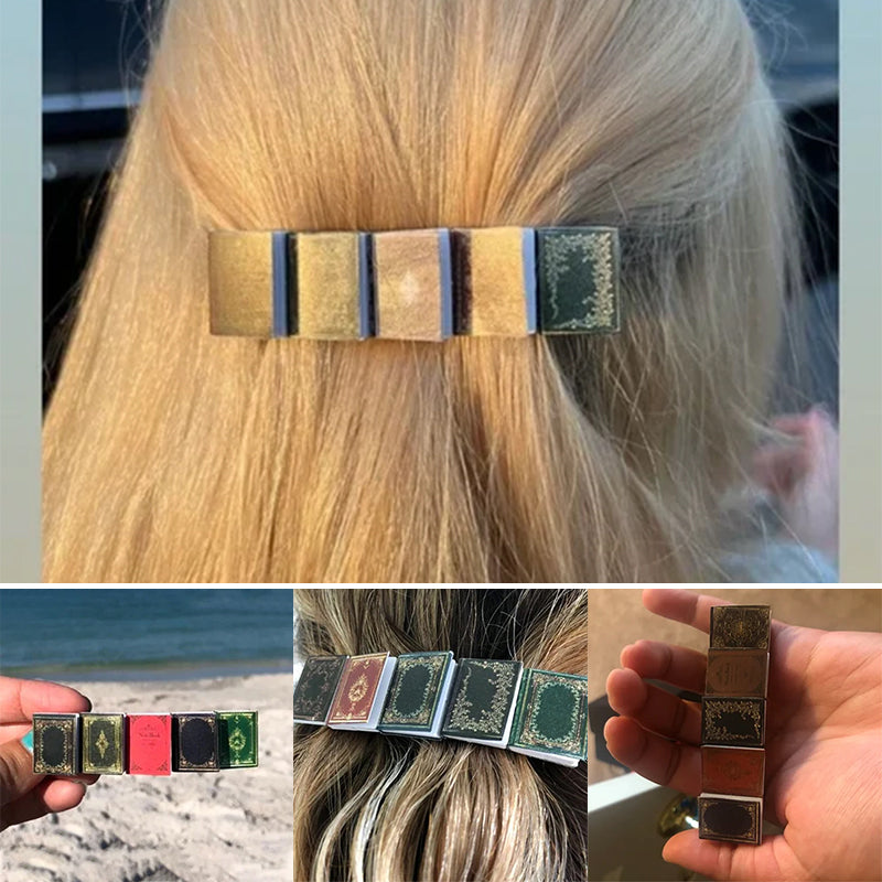📗📕📔📙Miniatur-Buch-Haarspange