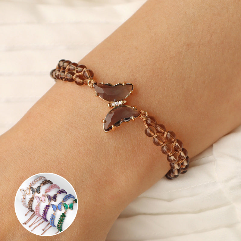 Heilkristall Schmetterling Armband