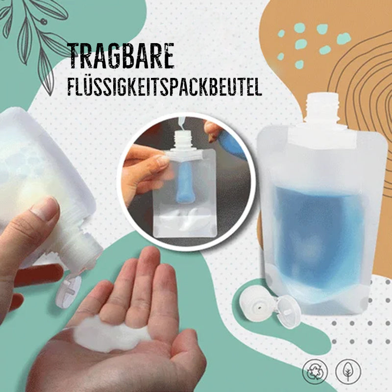Tragbare Flüssigkeitsspenderbeutel für Reisen(10 Pcs）