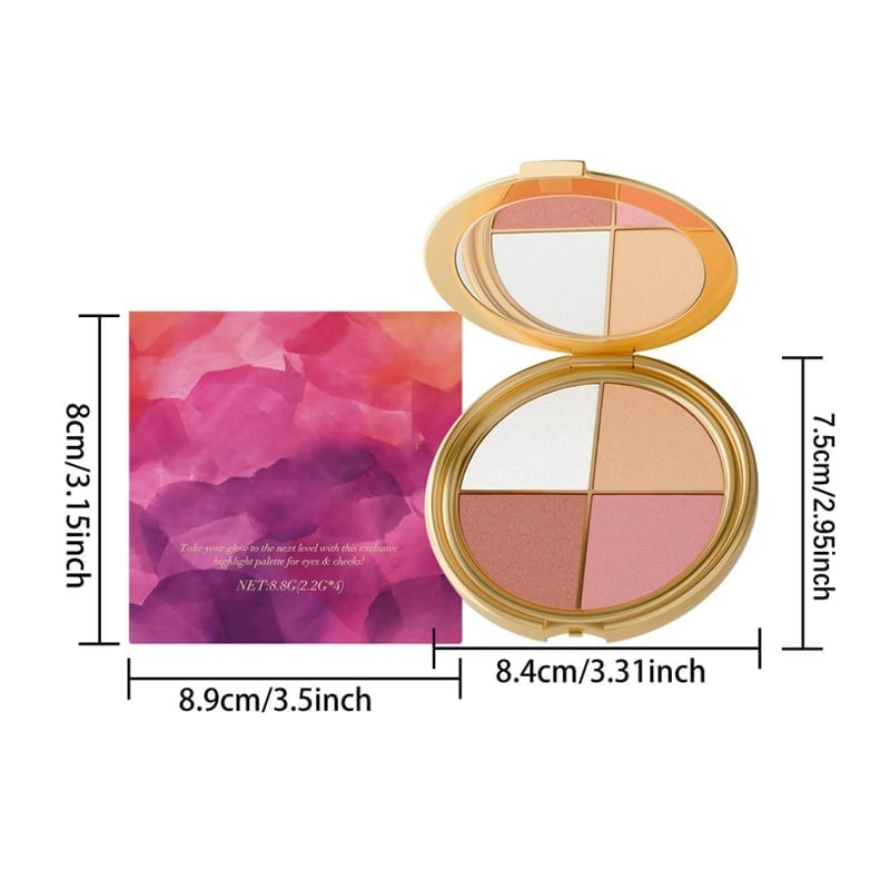 All-in-One Highlighter, Lidschatten & Blush Palette