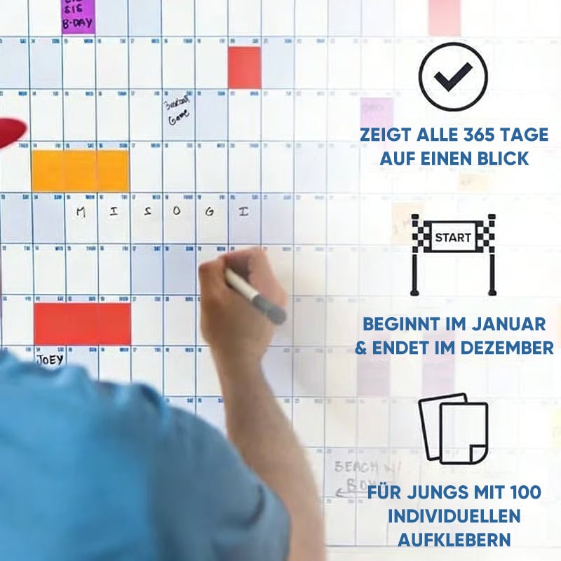 Großformatiger Wandkalender