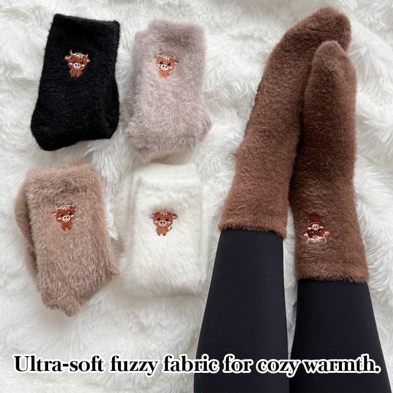 Niedliche Kuh-Pantoffel-Socken