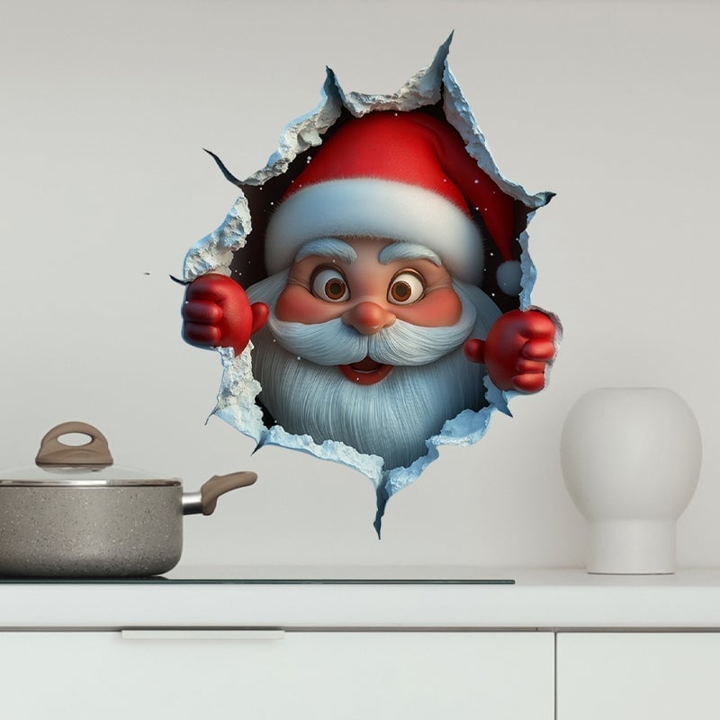 Weihnachtsmann-Wandtattoo-Set