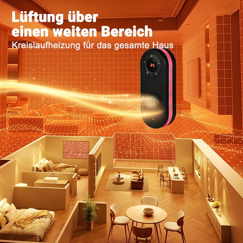 Premium Wandheizlüfter mit Timer & Fernbedienung