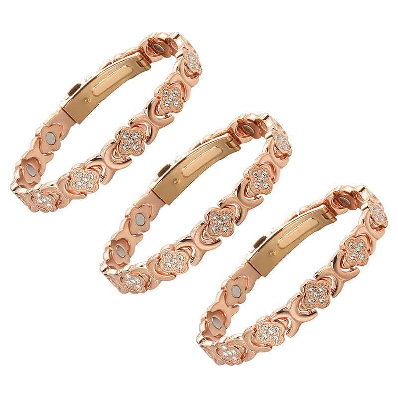 Elegantes Blumenarmband aus Kupfer