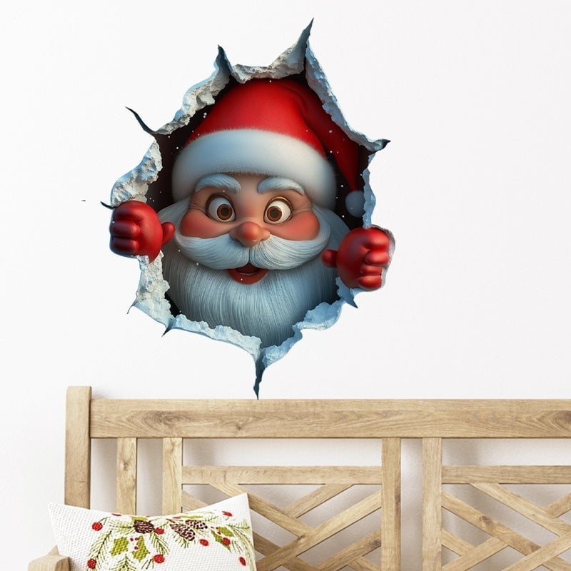 Weihnachtsmann-Wandtattoo-Set