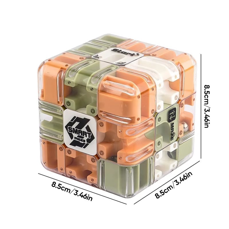 3D Rolling Ball Maze Cube