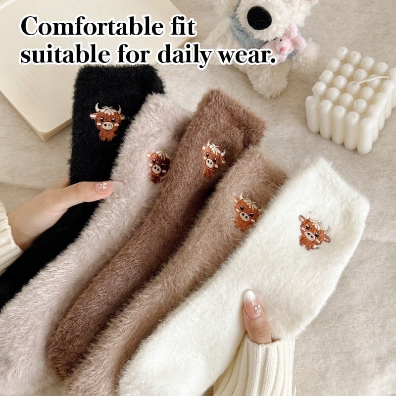 Niedliche Kuh-Pantoffel-Socken