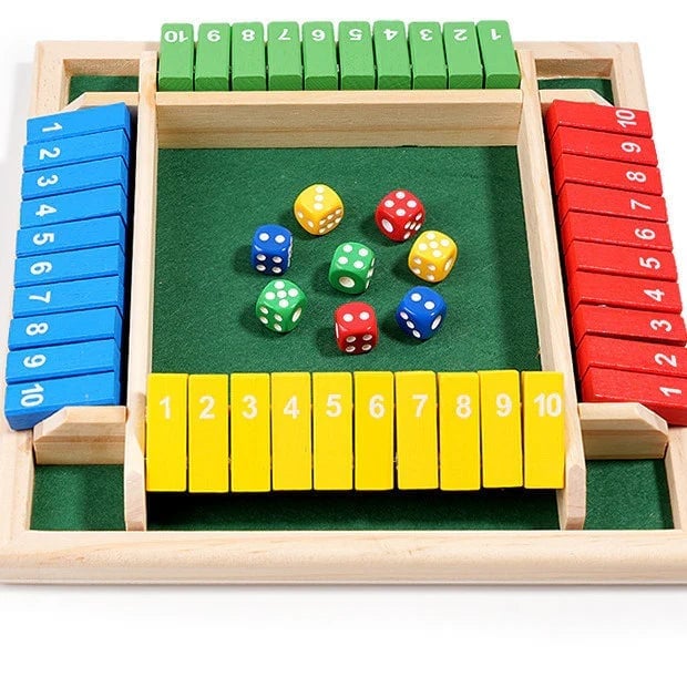 Shut The Box Game – Lustiges Tisch-Mathe-Spiel für Erwachsene und Kinder