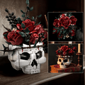 Skull and rose jigsaw puzzle