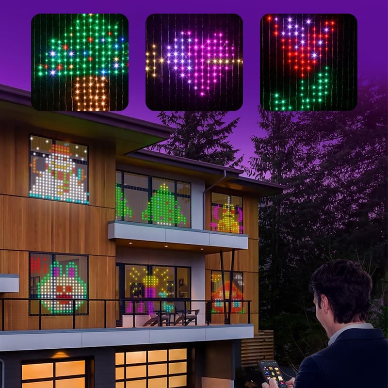 Color Waves LED-Lichtvorhänge mit Musiksynchronisation