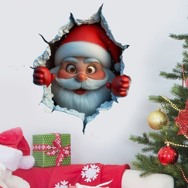 Weihnachtsmann-Wandtattoo-Set