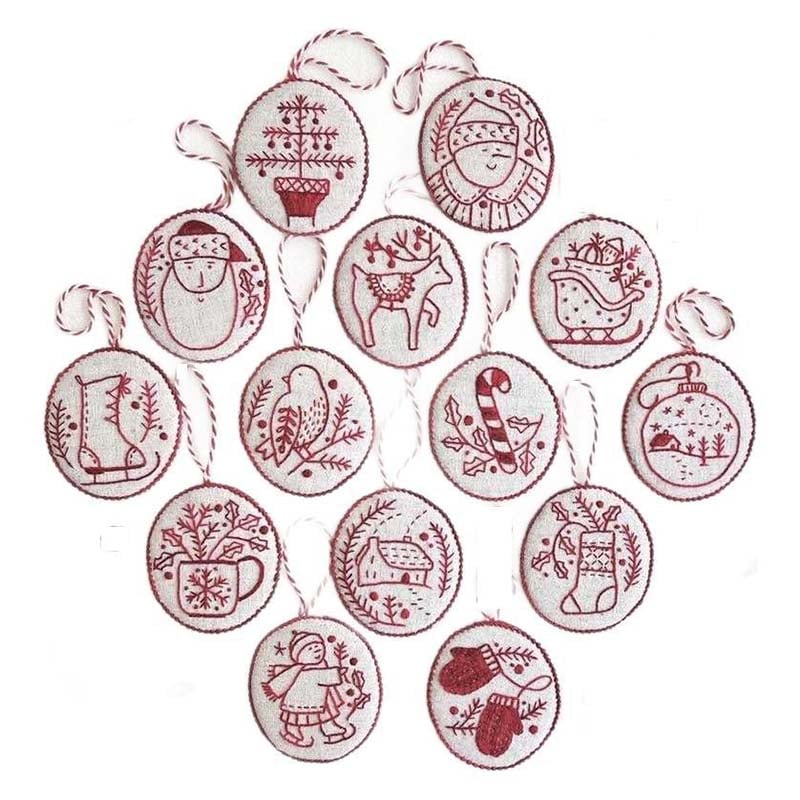 Handstickerei-Set für Weihnachtsschmuck