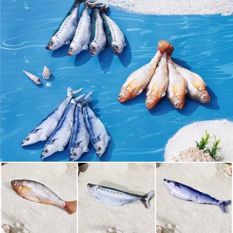 Realistisches, zappelndes Fisch-Katzenspielzeug