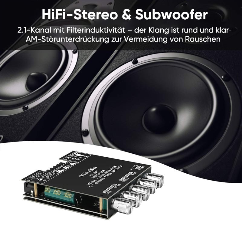 2.1-Kanal Bluetooth-Audio-Leistungsverstärkermodul