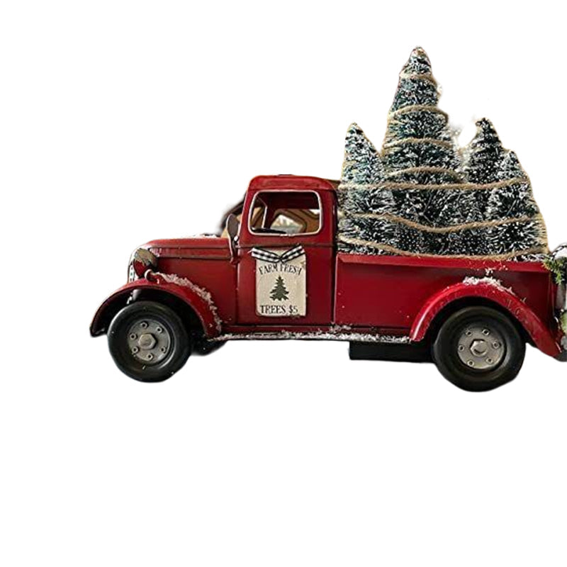 🎄Weihnachtsverkauf🔥Roter Bauernhof-LKW Weihnachten Dekorationen