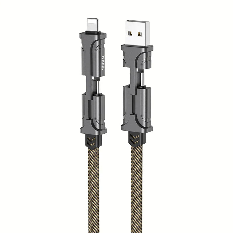 4-in-1-Schnellladekabel aus Nylongeflecht