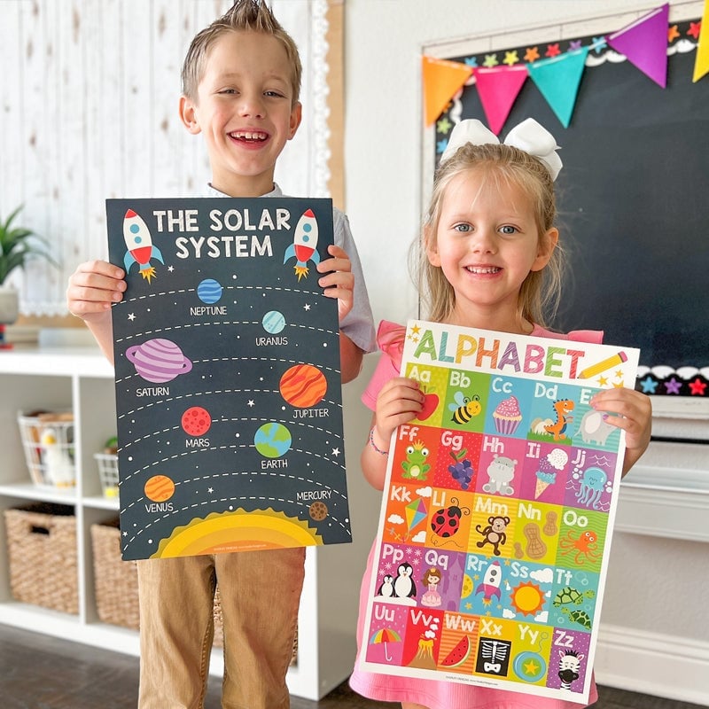 📚Boho Vorschul-Lernposter, 16-teilig