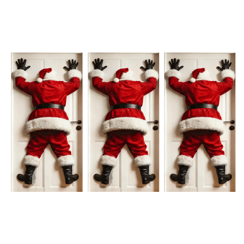 🎅Weihnachtsmann-Türdeko-Aufkleber