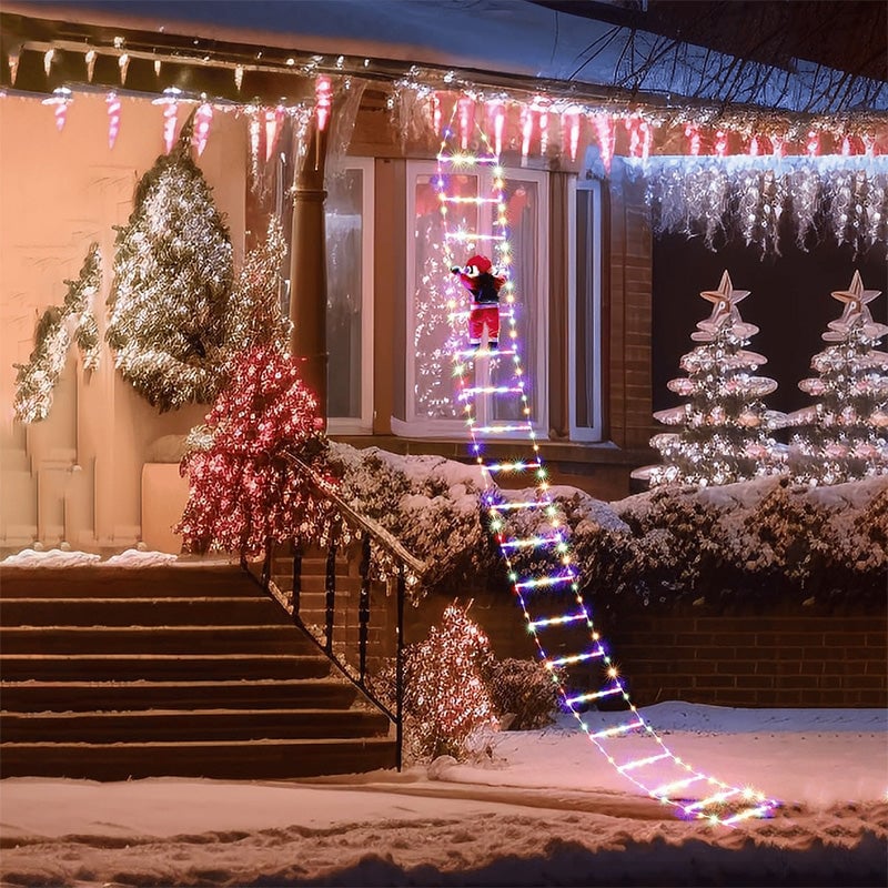 🪜Weihnachtsleiter-Dekolichter mit Weihnachtsmann