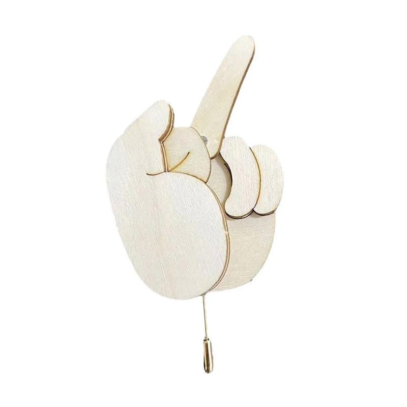 Lustige Fingerbrosche aus Holz