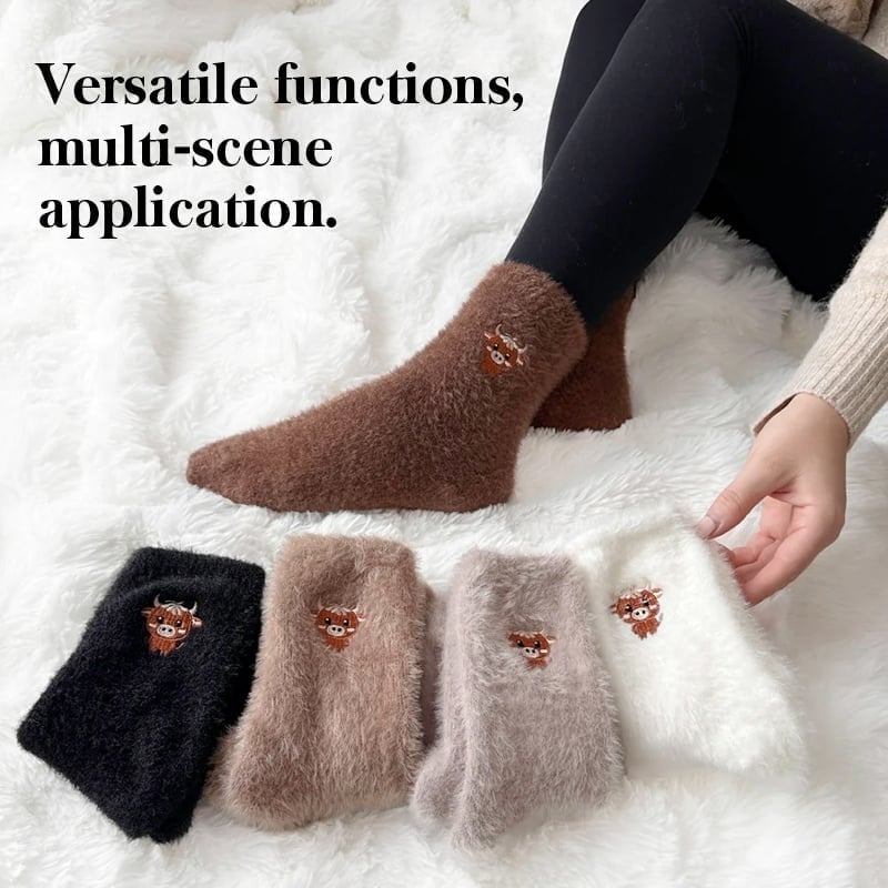 Niedliche Kuh-Pantoffel-Socken