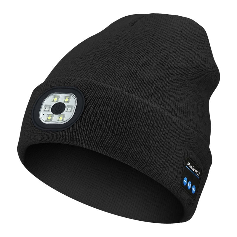 Bluetooth-Mütze mit LED-Licht & abnehmbaren Lautsprechern