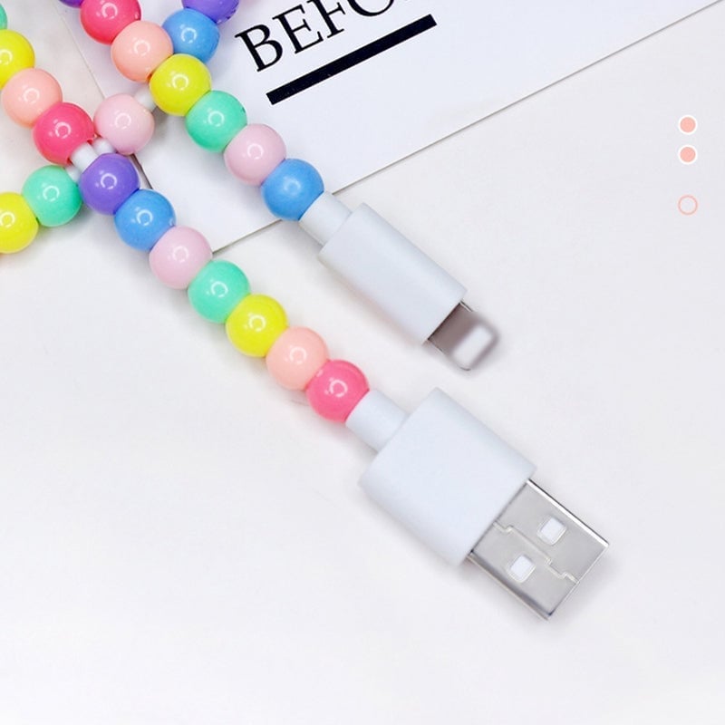 Kreatives 2-in-1-Datenkabel mit Perlen