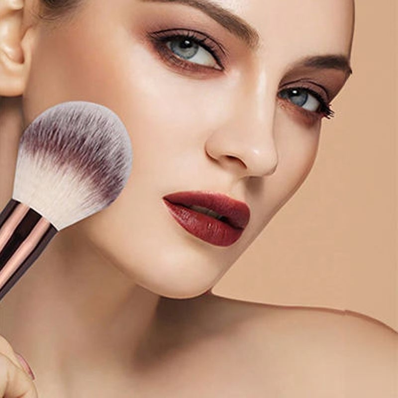 20-teiliges kaffeefarbenes Make-up-Pinselset