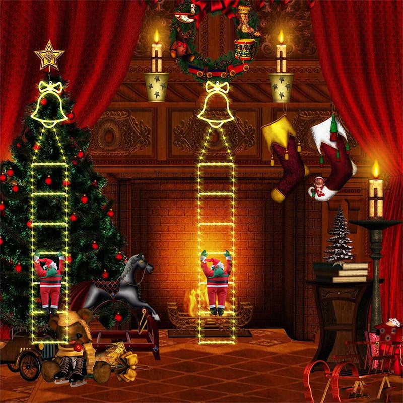 🪜Weihnachtsleiter-Dekolichter mit Weihnachtsmann