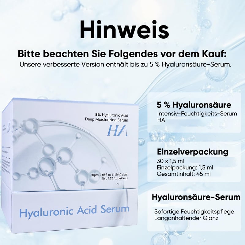 Hyaluronsäure- und Vitamin-C-Essenz für die Einzeldosierung