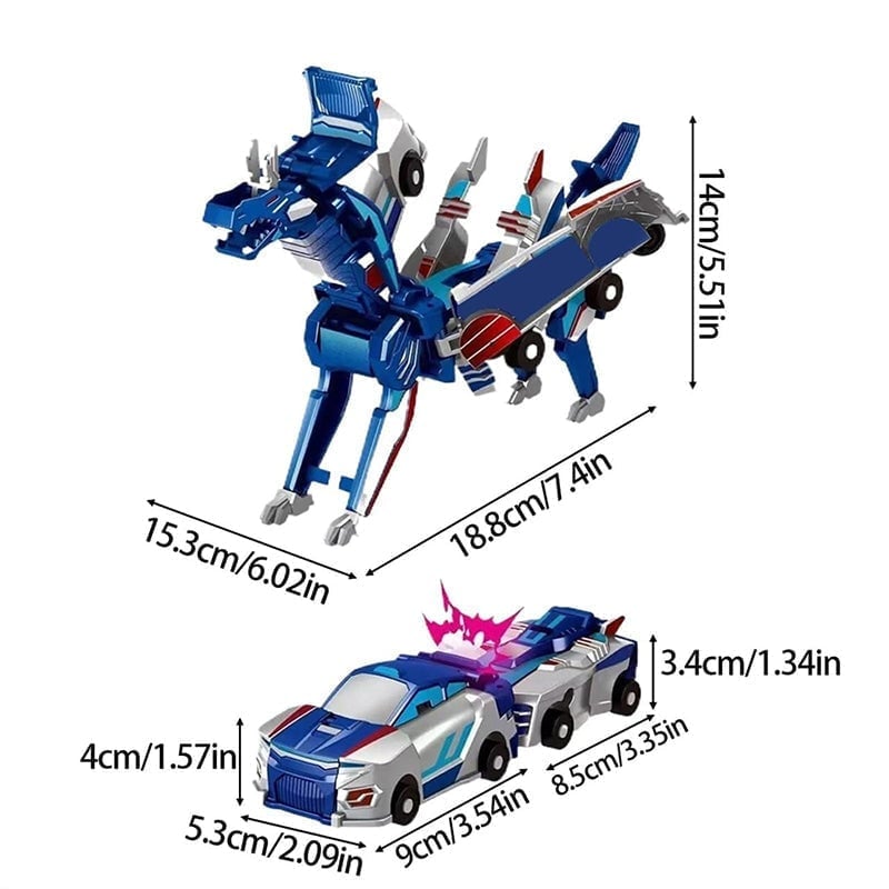 2-in-1 Magnetische Autos: Drachen und Einhörner