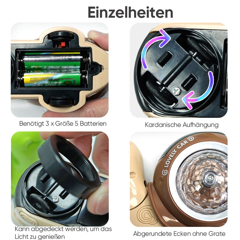 Elektrisch leuchtende Spielzeugschnecke