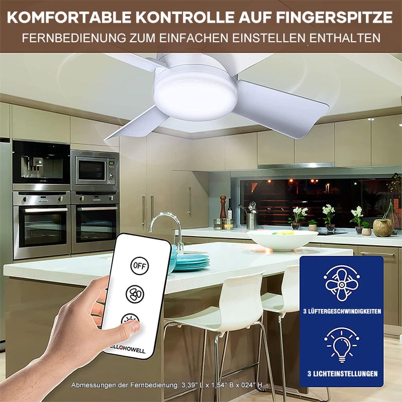 Deckenventilatoren mit Licht und Fernbedienung