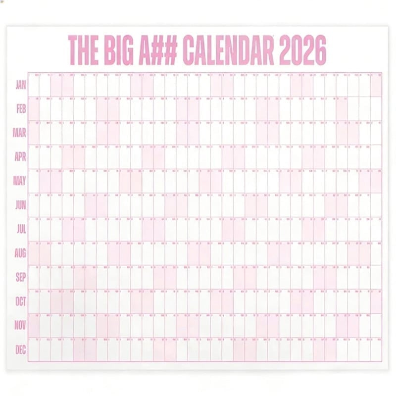 Großformatiger Wandkalender